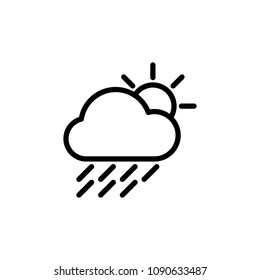 Hard Rain icon in trendy flat style isolated on background. Hard Rain icon page symbol for your web site design Hard Rain icon logo, app, UI. Hard Rain icon Vector illustration, EPS10.