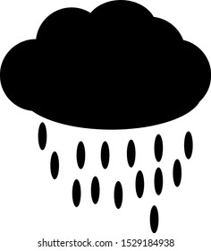 Hard Rain icon in trendy flat style. Hard rain icon page symbol for your web site design. Hard rain icon and logo, app, UI.