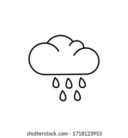 Hard Rain icon in trendy flat style isolated on background.