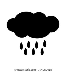 Hard Rain icon in trendy flat style. Hard rain icon page symbol for your web site design. Hard rain icon and logo, app, UI.