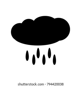 Hard Rain icon in trendy flat style. Hard rain icon page symbol for your web site design. Hard rain icon and logo, app, UI.