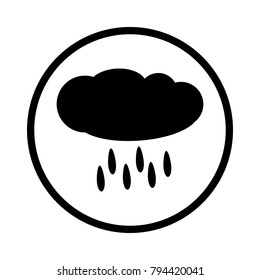 Hard Rain icon in trendy flat style. Hard rain icon page symbol for your web site design. Hard rain icon and logo, app, UI.