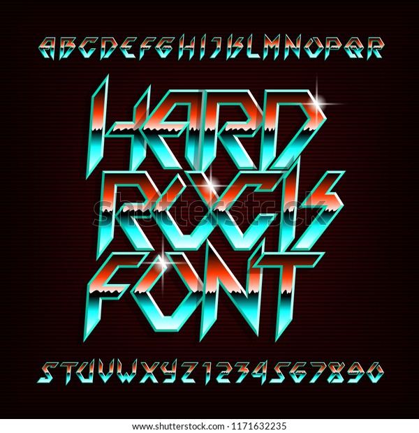 Hard Rock Alphabet Font Metal Effect Stock Vector (Royalty Free) 1171632235