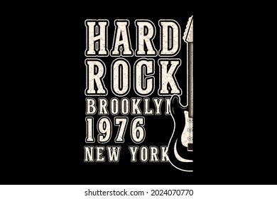 diseño tipográfico de brooklyn de rock duro