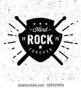 Hard rock forever retro label