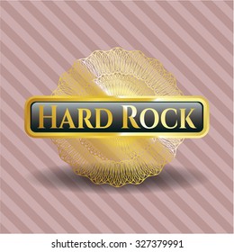 Hard Rock gold badge or emblem