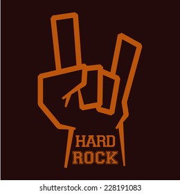 hard rock graphic design , vector illustration