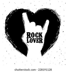 hard rock graphic design , vector illustration