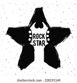 hard rock graphic design , vector illustration