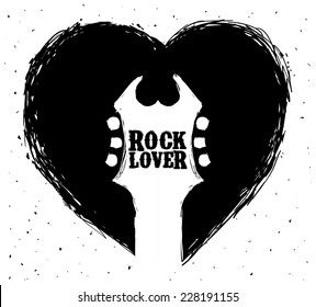 hard rock graphic design , vector illustration