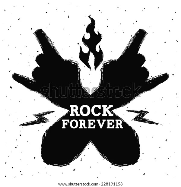 Hard Rock Graphic Design Vector Illustration Stock Vector (Royalty Free ...