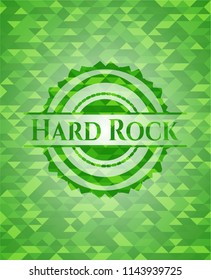 Hard Rock green emblem. Mosaic background