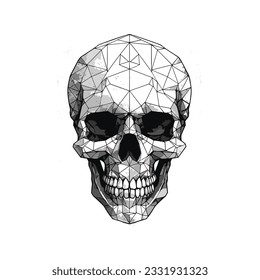 Hard rock metal skull with horns.
