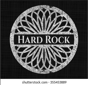 Hard Rock on chalkboard