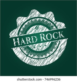 Hard Rock on chalkboard