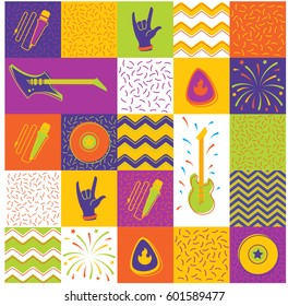 Hard Rock Pattern Icons