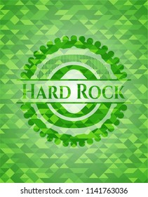 Hard Rock realistic green mosaic emblem
