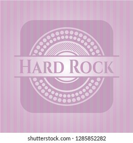 Hard Rock retro pink emblem