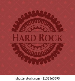 Hard Rock retro red emblem