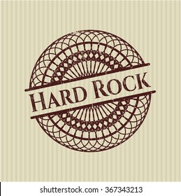 Hard Rock rubber grunge stamp