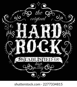 Hard Rock T shirt graphc design