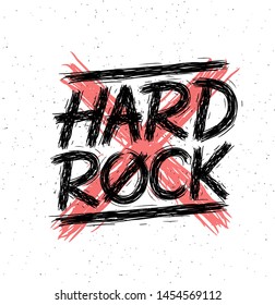 Hard Rock typography design vector, for t-shirt, poster and other uses 