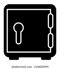 A hard safety digital machine with the handle and lock symbolizing locker for saving money 