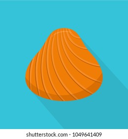 Hard shell icon. Flat illustration of hard shell vector icon for web
