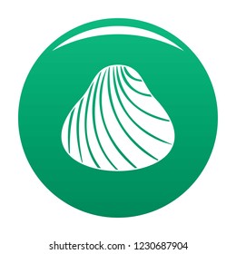 Hard shell icon. Simple illustration of hard shell vector icon for any design green