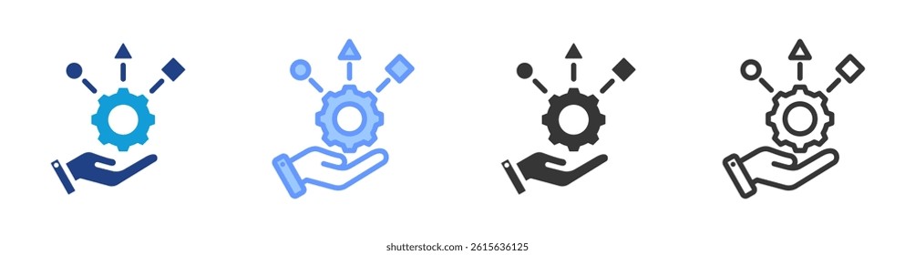 Hard Skill icon set multiple style collection
