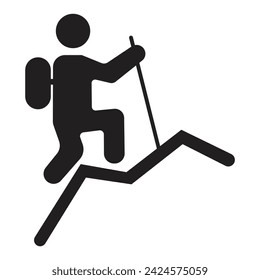 Hard skills man icon vector illustration eps