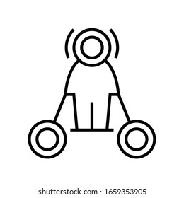 Hard task line icon, concept sign, outline vector illustration, linear symbol.
