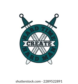 Hard Time Create Hard Man, Motivational Typography Quote Design for T-Shirt, Mug, Poster or Other Merchandise.