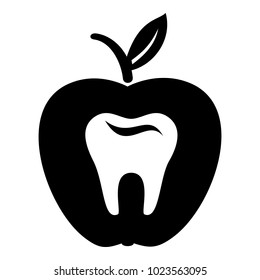 Hard tooth icon. Simple illustration of hard tooth vector icon for web