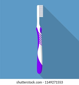 Hard toothbrush icon. Flat illustration of hard toothbrush vector icon for web design