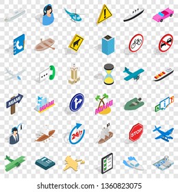 Hard traffic icons set. Isometric style of 36 hard traffic vector icons for web for any design
