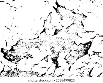 Hard vector black and white texture. Isolated grunge background. Vector abstract illustration