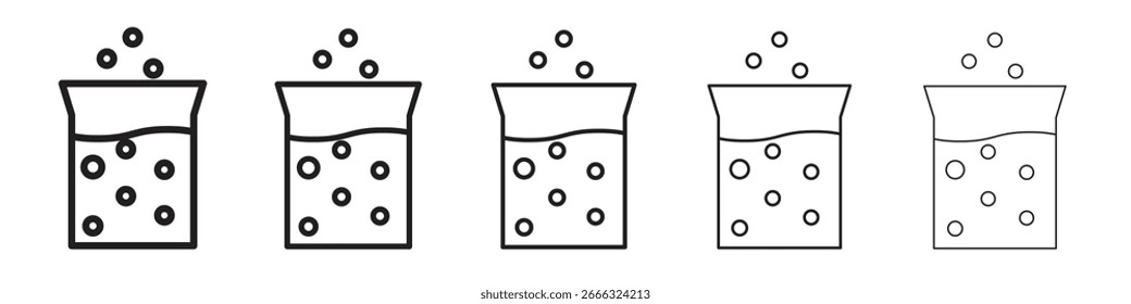 Icono de agua dura simple editable stroke series pack. eps10