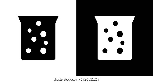 Hartes Wasser Symbol einfache flache grafische Illustrationen. Schwarz-weiße Silhouette Vektor