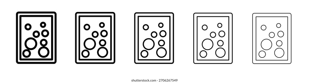 Hard Water icon web Vector collection in black strokes