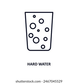 hard water outline icon.  Thin line icon from cleaning collection. Editable vector isolated on white background