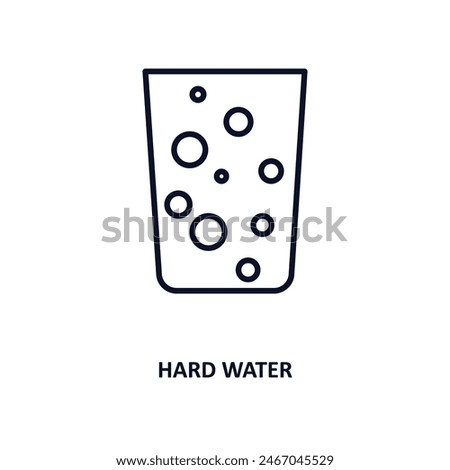 hard water outline icon.  Thin line icon from cleaning collection. Editable vector isolated on white background