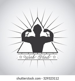 hard work design, vector illustration eps10 graphic 