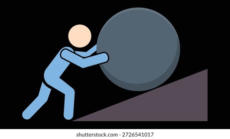 Hard Work Effort Challenge Icon for Problem Solving and Persistence