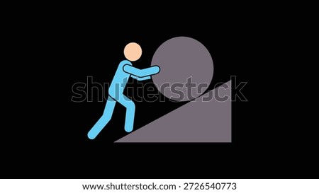Hard Work Effort Challenge Icon for Problem Solving and Persistence