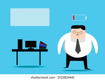 Hard work and fatigue needing rest