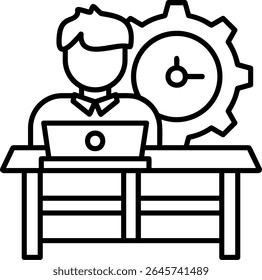 Hard Work Filled Style Icon Design