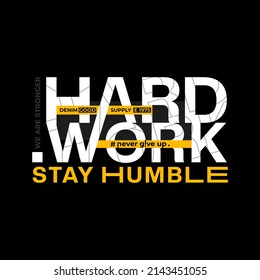 HARD WORK Graphic T Shirt Design Typography Vector Illustration