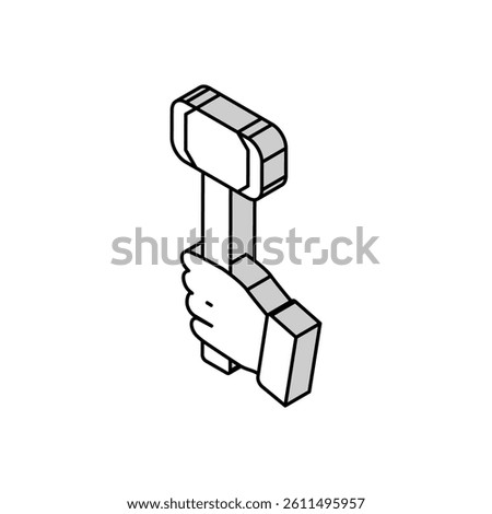 hard work hammer succes challenge isometric icon vector. hard work hammer succes challenge sign. isolated symbol illustration