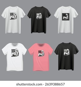 Hard work hits different Motivational T-Shirt design